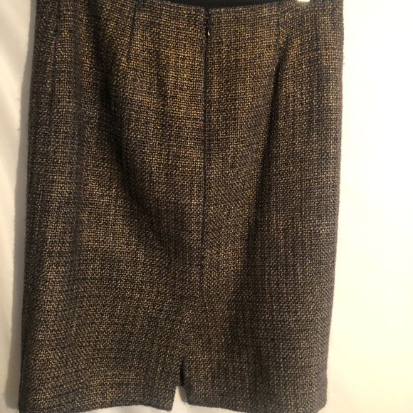 Talbots Wool Metallic Woven Boucle Tweed Pencil Sk - Picture 2 of 5